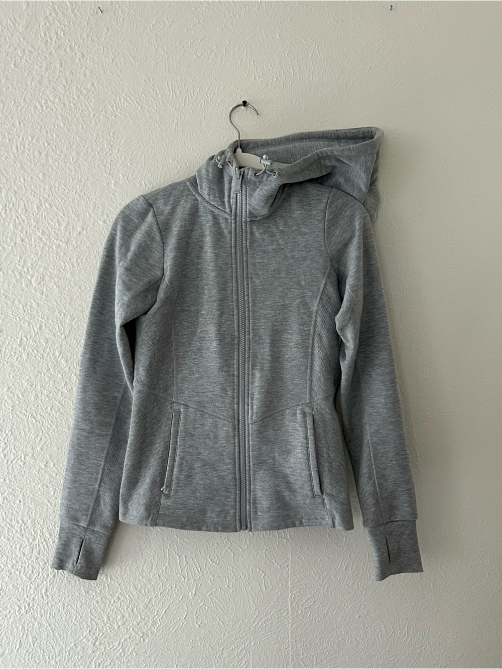 ALO Yoga Heather Gray Hooded Zip Utility Jacket